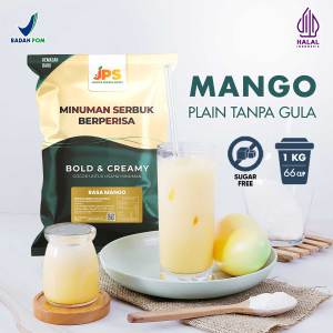 Bubuk Minuman Mango Plain Tanpa Gula 1 kg - Serbuk Mangga Premium JPS [plain-fruit]