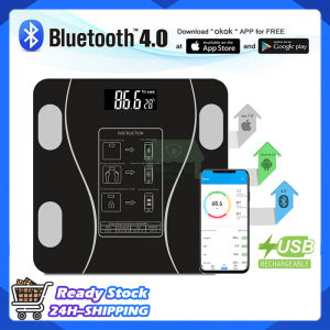 Bluetooth Body Weight Scale Digital LCD Body Composition Fat Smart App Analyzer Bluetooth USB Weighing Scale Data Storage Loss Weighing Scale 體重秤 體脂秤
