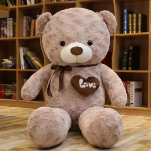 Nice New Hot High Quality 2 Colors Teddy Bear With Love Stuffed Animals Plush Toys Doll Pillow Kids Lovers Birthday Baby Gift2026
