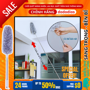 Phụ kiện đồ nột thất Chổi Quét Trần Nhà Chổi Phất Trần Có Cán Điều Chỉnh Độ Dài Tới 28m Quét Mạng Nhện Lau Chùi Bụi Bẩn Trên Cao - Chính hãng dododios