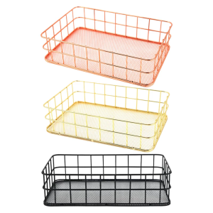 Oversized Wire Mesh Container With Reinforced Edges Ideal For Office Bedroom Kitchen Storage Solution