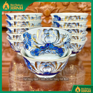 Bát Cơm Thờ - Bát Cơm Cúng Vẽ Vàng Bát Tràng  Hàng Đẹp Tuyển Chọn - Bát Cúng Gia Tiên