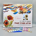 Tranh sơn dầu số hoá trừu tượng tự tô màu theo số GAM Thuyền ánh sáng khổ 40x50cm đã căng khung TT4043. 
