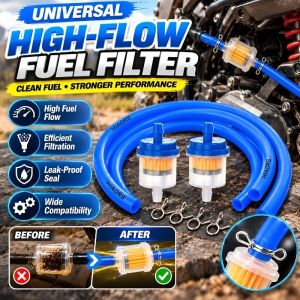 Universal High Flow Fuel Filter Car Auto Petrol Engine Fuel Filter High Flow Replacement Fuel System Part Universal Fuel Filter