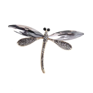Dragonflies Brooch with Sparkling Crystals Stylish Insect Rhinestones Lapel Pin for Women and Girls Fashion Accessories