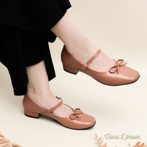 ZEMORA Viona Pantofel Bow Kerja Wanita Hak 3cm