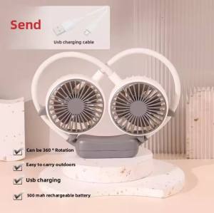 Kipas Leher Kartun Lipat USB Rechargeable Diandi DD5583 | Cute Folding Neck Mini Fan 2025