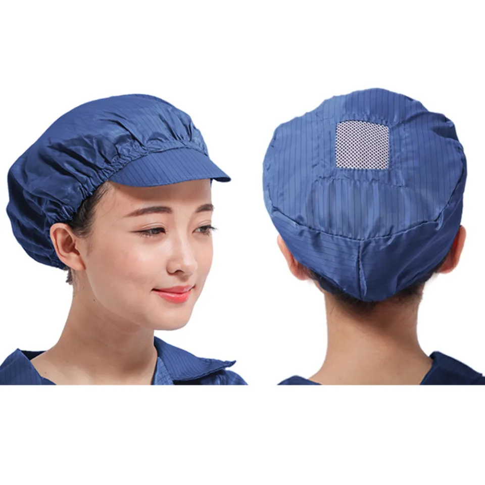 Hittime 1Pc Anti Static Safety Cleanroom Hats Dustproof ESD Mens Clean Room Protective Electronics Factory Work Cap Lazada PH