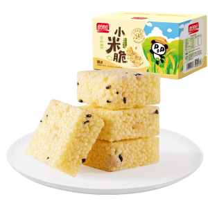 Pan Pan Millet Crisp Crispy Rice Crackers Traditional Rice Cracker Crispy Snack Traditional Rice Crisp Snacks Casual Snack 盼盼小米脆 140g 传统米花酥 休闲解馋零食糕点 谷物网红零食整箱