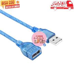 P210 ORI KABEL USB SAMBUNG EKSTENSION TRANSPARAN USB 3 METER 3M 2.0 SAMBUNGAN MALE TO FEMALE  PERPAN