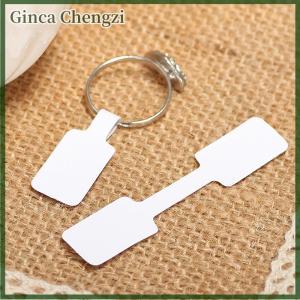 Ginca ป้ายราคาสีขาว100ชิ้นพร้อมเชือกแขวนเครื่องประดับรองเท้าเครื่องเขียนผ้า