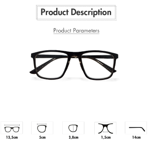 Kacamata Baca Full Plus Atau Rabun Dekat Degan Model Full Rimless Tersedia ukuran +1.00 Sampai +3.00 Bentuk Persegi Panjang