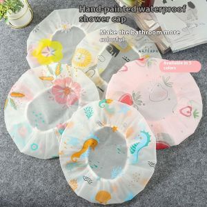 Taidu Dùng Một Lần Pe Nhựa Tắm mũ tắm Tắm Dày Không Thấm Nước Nấu Ăn Cap Thuốc nhuộm tóc dưỡng tóc Dầu Tóc-Mũ khô