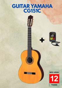 Đàn guitar Classic Yamaha CG151C tặng kèm bao đựng đàn tuner