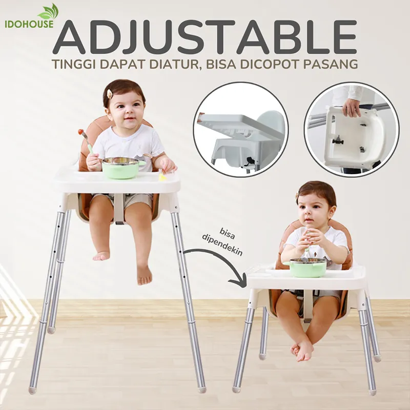 IDOHOUSE Kursi Makan Bayi Anak Baby Chair High Tinggi Antilop