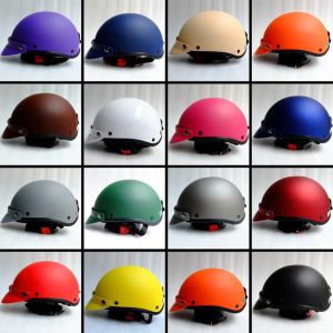 DANSHOP Mũ Bảo Hiểm Thời Trang - An Toàn - Giá Rẻ - Chất Lượng (ẢNH THẬT) Mũ Bảo Hiểm Nửa Đầu Kèm Lưỡi Trai Cùng Màu - Nón 1/2 Cam Kết Chất Lượng - 17 Màu ĐẢM BẢO NHƯ HÌNH