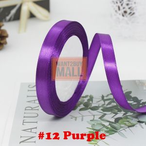 🇲🇾 1cm 25Yards DIY Bow Craft Satin Ribbon Flower Wrapping Webbing Decoration Packaging Gift Lace Hadiah Riben Kain 彩丝带