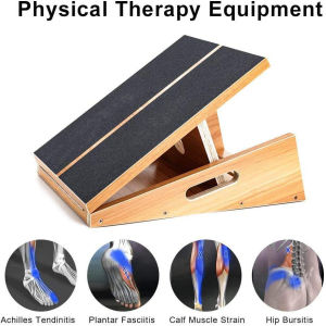 [Metaverse] Portable Professional Wooden Slant Board Adjustable Foot Incline Board Calf Ankle Stretcher Home Gym