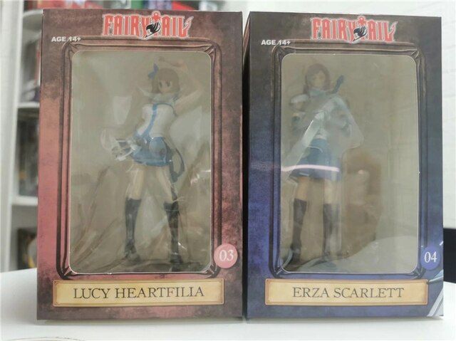Tongyundacheng Fairy Tail Anime Natsu Dragneel/Lucy Heartfilia/Erza Scarlet Action Figure PVC Modello Personaggio Collezione Statua Ornamenti Desktop