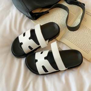 KF Women Sandals H Strap Sandals PVC Summer Casual Fashion Shoes Soft Sole Lightweight Comfort A05