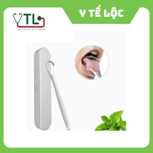 Cạo lưỡi Dụng cụ vệ sinh lưỡi inox  kèm hộp - Giúp loại bỏ vi khuẩn giảm hôi miệng tăng vị giác