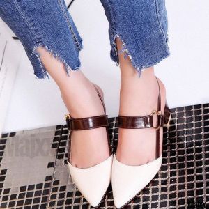 YANDA Sandal sleop bapau cincin 5cm / heels wanita 5cm terbaru