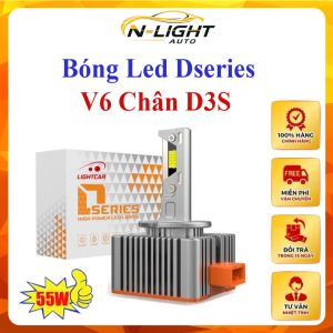 Bóng Led Chân D3S Cao Cấp LightCar V6 D3S Siêu Sáng 55W