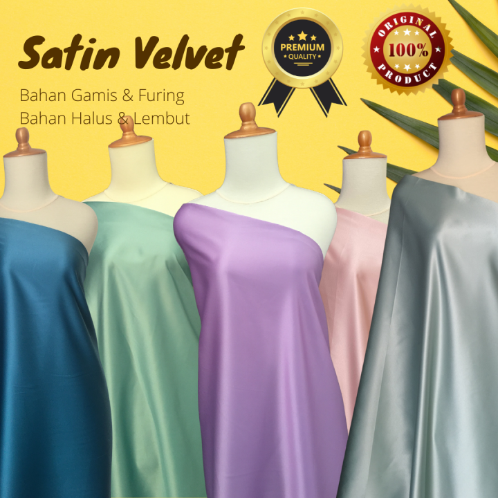 Bahan Kain Satin Velvet Premium Berbagai Warna Lazada Indonesia 2474