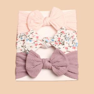 AODUOYAYA 3Pcs/set Bow Baby Headbands Solid Color Girl Hair Accessories Cute Girls Princess Bow Newborn Gift