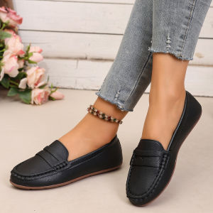 Free Shipping Flat-Soled Loafers New Spring Collection Lightweight And Casual Shoes For All Seasons Slip-On Style WomenS Shoes Round-Toe WomenS Flats
