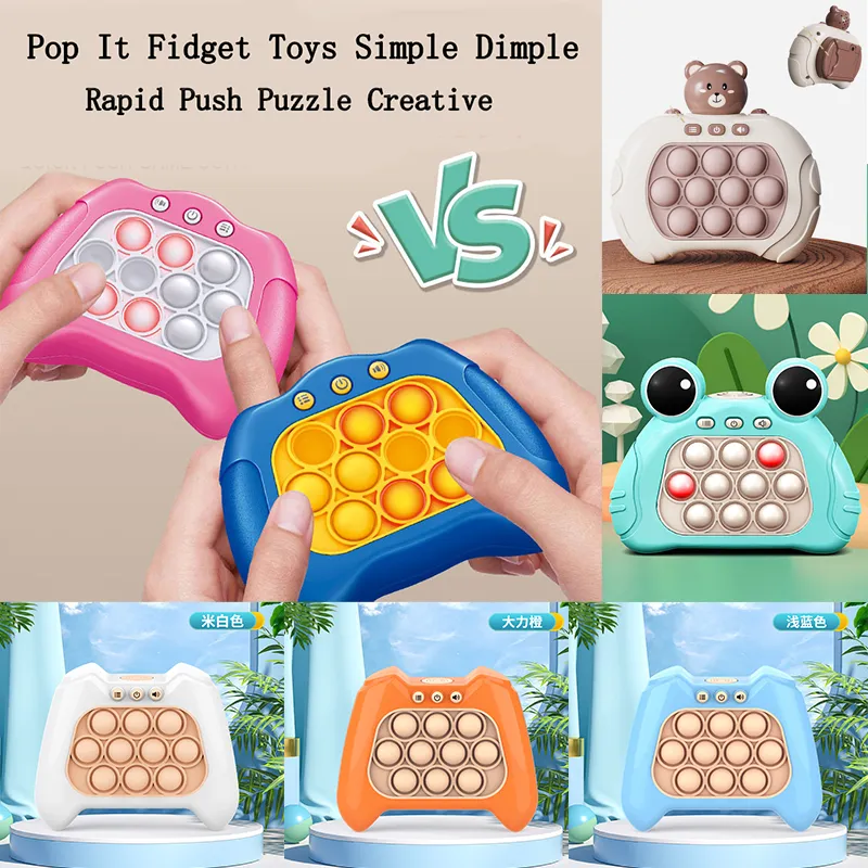 Upgraded Pop Light and Quick Push Game Fidget Toys for Kids Adult