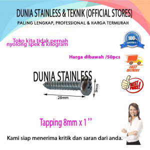 Tapping 8mm x 1in /50pcs