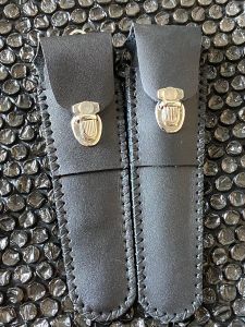 sarung kulit untuk pipa panjang 15 dan 16cm bahan kulit asli warna hitam