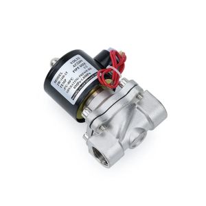 1/4" 1/2" 3/4" 1" Solenoid Valve 304 Stainless Steel DN8/15/20/25/32/40 Normally Closed Pneumatic for Water Oil Air 12V 24V 220V