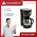 Hanabishi Coffee Maker HCM-10B | 800ML Capacity 6 Cups with Anti-drip feature Coffee Machine HCM10B. 