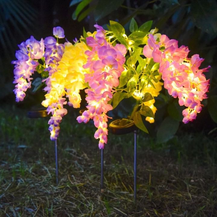 HOUCHU Thực tế Đèn hoa tử đằng năng lượng trời Chống thấm nước Sáng tạo ...