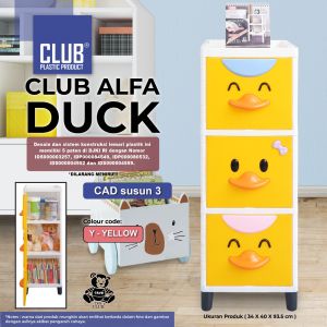 LEMARI PLASTIK CLUB FLIP SUSUN 3 DENGAN 6 PINTU RAK SERBAGUNA [CLBBOX]
