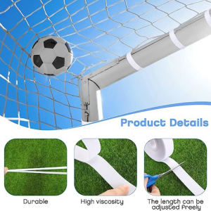 Self Adhesive Football Net Strap Soccer Attachment Straps Reusable Wear-resistant Football Net Fixed Straps Easy to Use