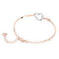 💖Swarovski💖Swarovski Infinity and heart-shaped white diamond bracelet, S925 sterling silver women's fashion bracelet hypoallergenic non-allergenic, Valentine's Day gift birthday gift for girlfriend bestie. 