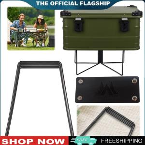 [ZENLEA6]Organizer Box Folding Stand Carbon Steel Iron Storage Box Bracket Outdoor Storage Boxes Shelves for Travel Cooking