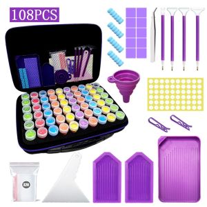 108/85/77‑Bottle Diamond Painting Accessory Storage Bag Portable Carry Case for Diamond Pen Drill Beads Mosaic Rhinestone DIY Craft Supplies Organizer