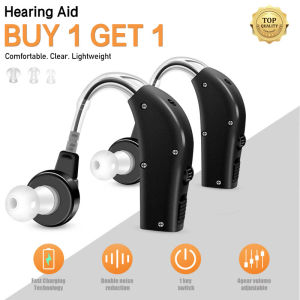 【Buy 1 Take 1】 Hearing aid Rechargeable Digital Hearing Aids Intelligent Amplifier Audiphone Behind Ear Sound Fit Any Ear Shape