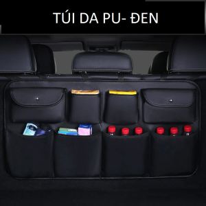 Túi để đồ ô tô da PU (PK168) Túi treo lưng ghế xe hơi- phân ngăn tiện dụng
