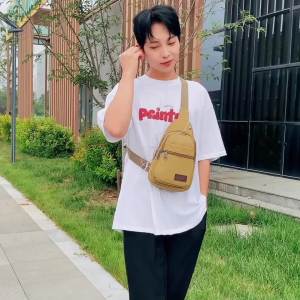 【耐磨耐压】电工工具包斜挎胸包男青少年加厚帆布耐磨男包新款复古男款百搭包【 Wear resistant and pressure resistant 】 Electrician tool kit crossbody chest bag mens and teenagers thick canvas wear-resistant mens bag new retro mens versatile bag