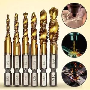 NEW COD WALFRONT 6 PCS Mata Bor Set Lengkap Multifungsi Drill Bit Countersink HSS M3-M10
