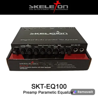 PARAMETRIC EQUALIZER MOBIL EQ100 Dengan Subwoofer Output Dan Karaoke