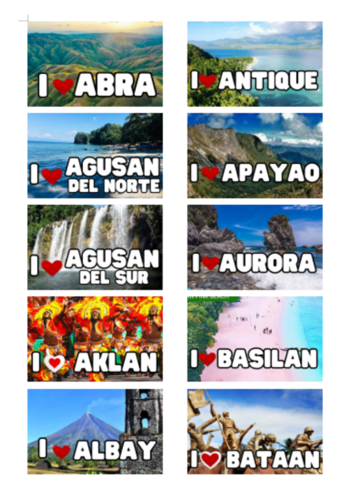 Waterproof Ref Magnet I Love Different Provinces Places in the