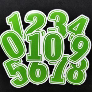 stiker angka 1 sampai 10 tinggi 5 cm warna warni super cute bisa pilih warna