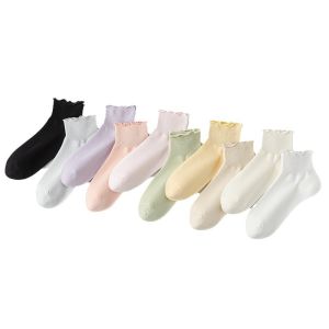 CEEKEY ถุงเท้าเด็กฤดูร้อนถุงเท้าผ้าฝ้ายบาง ถุงเท้าหลวม ถุงเท้าลูกไม้ปากกว้าง ถุงเท้าระบายอากาศ