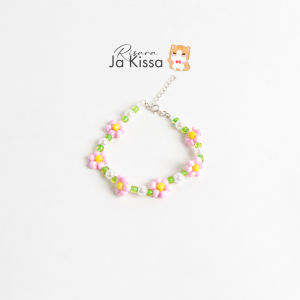 Risara Ja Kissa (FlowerCharms) สร้อยข้อมือลูกปัด ลายดอกไม้ Handmade สร้อย D.I.Y BDBF012